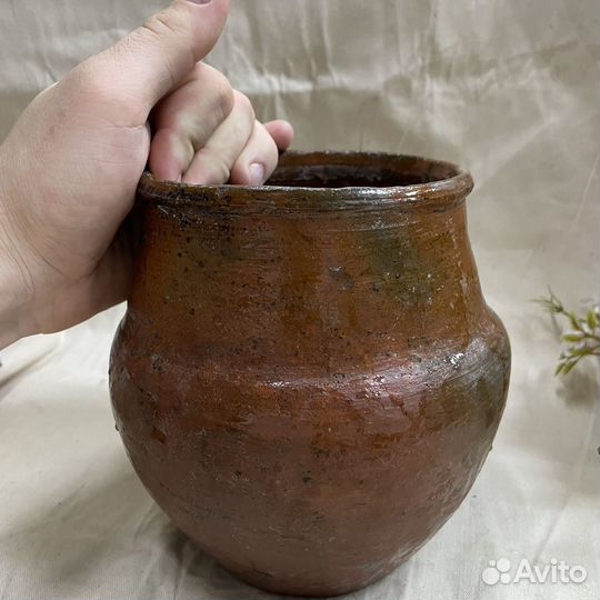 Горшок керамический глиняный кувшин крестьянский