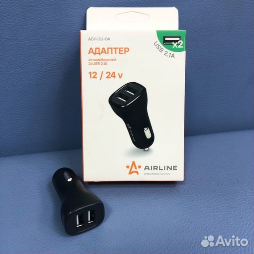Адаптер автомобильный 2хusb зарядное устройство