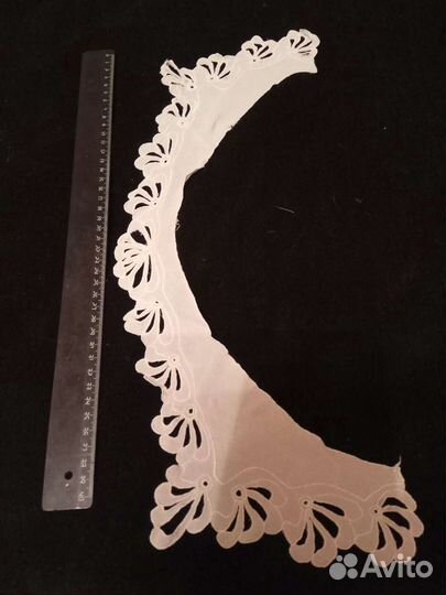 Старинный воротник ришелье на крепдешине