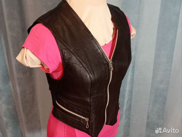 Жилетка женская 46-48р, натуральная кожа