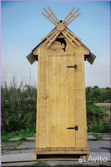 Дачный туалет с лебедем KAT