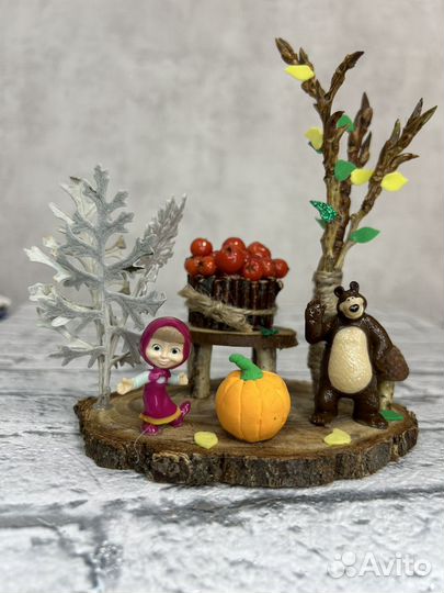 Поделка из природных материалов Маша и медведь