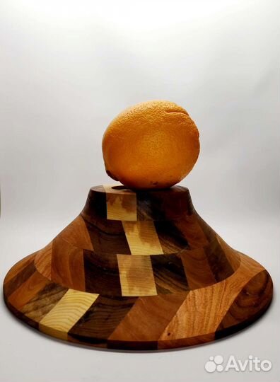 Тарелка ваза деревянная