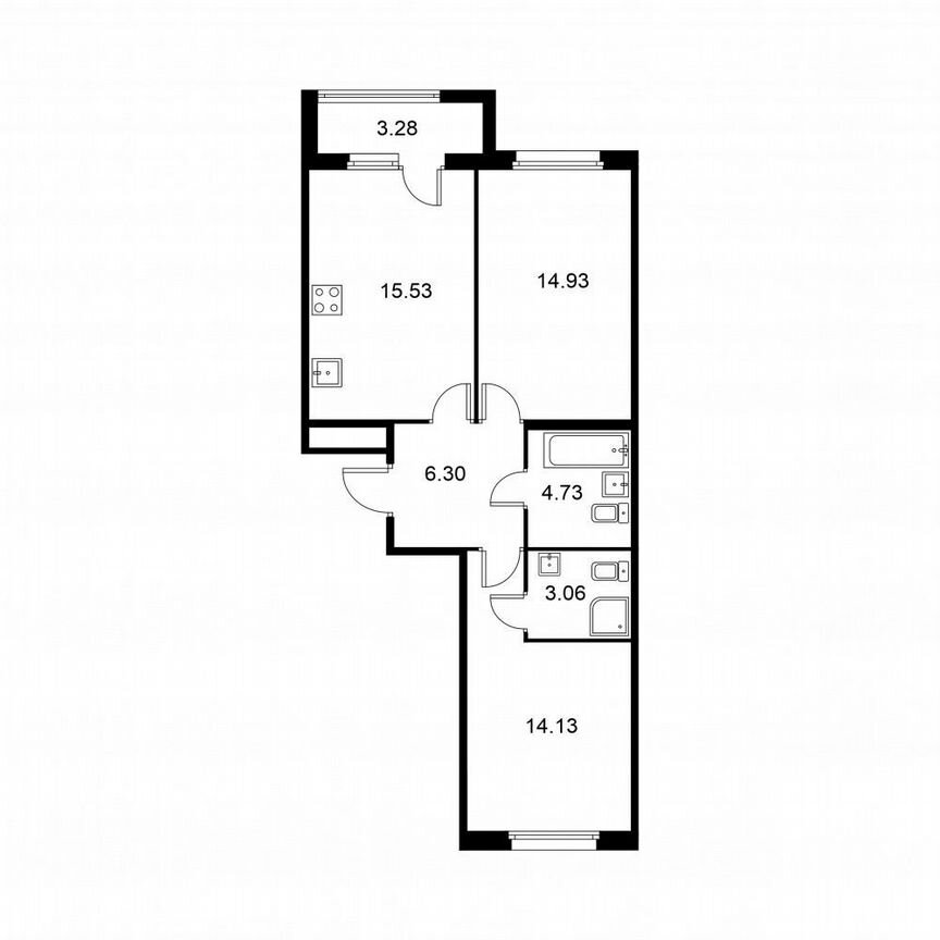 2-к. квартира, 60,3 м², 2/9 эт.