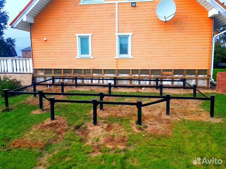 Фундамент свайный-винтовой под ключ