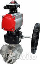 Кран шаровой DN.ru BV3232P(4pc) -SP-3WL-T-ISO-H Ду10 Ру63 стандартнопроходной трехходовой L-тип, нер