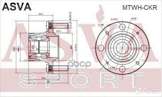 Ступица колеса зад прав/лев mtwhckr asva