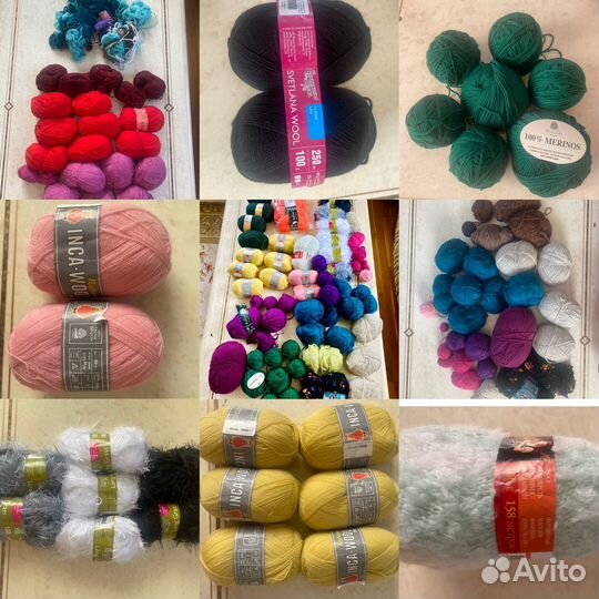 Пряжа/нитки для вязания/ рукоделия, цветные