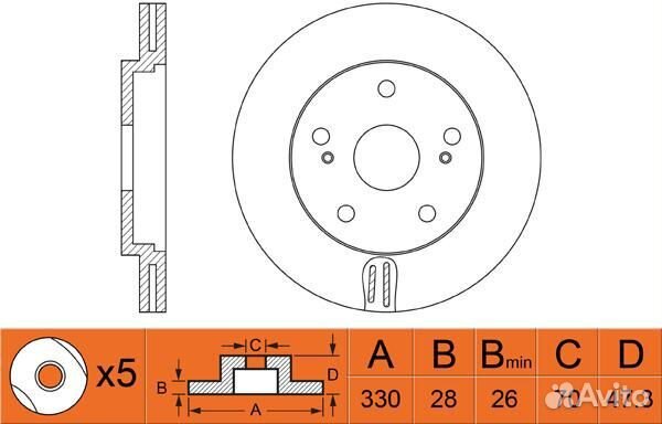 Диск тормозной