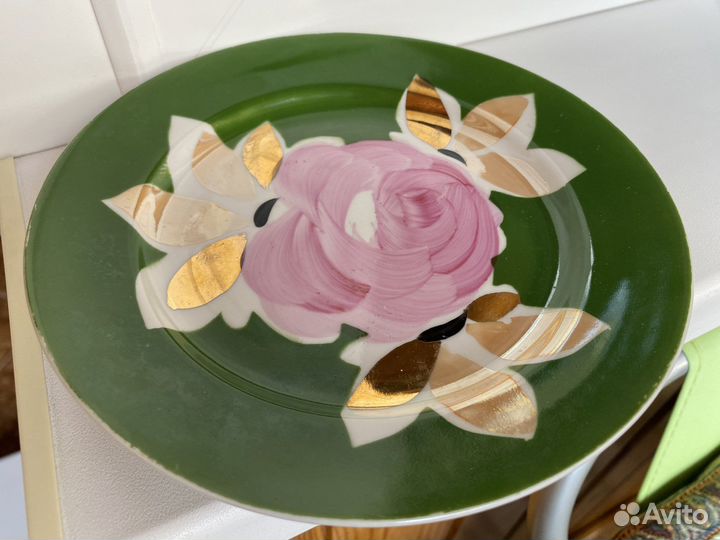 Сервиз Дулево Роза на зеленом СССР Предметы