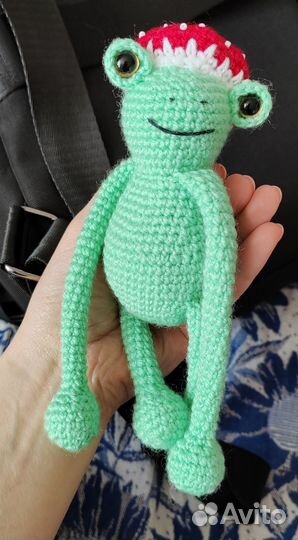 Игрушка Жаба-Завяжаба на сумку