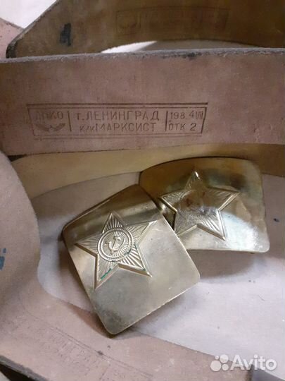 Мужской кожаный ремень коричневый