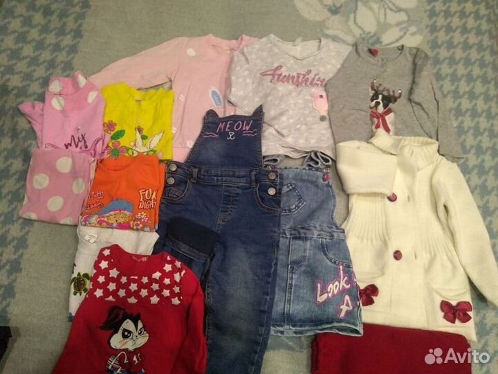 Детская одежда для девочек от 2 до 4 лет пакетом