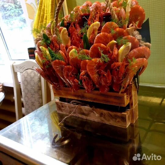 Мужской фуд букет из раков