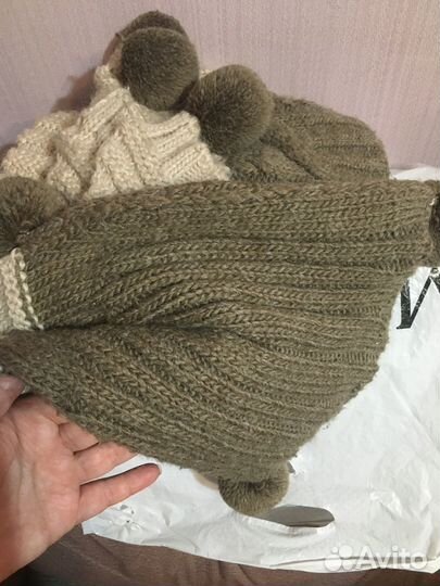 Комплект шарф с шапкой зимний