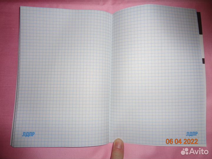 Тетрадь 48 листов и 2 ручки логотип лдпр