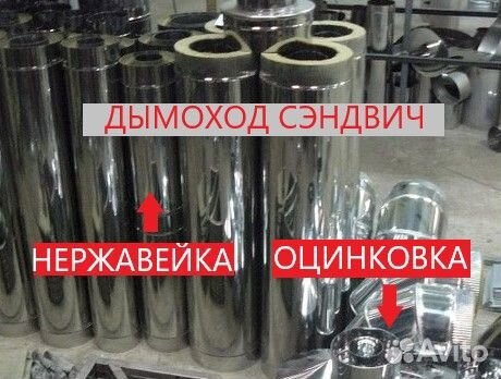 Дымоход сэндвич утепленный нержавейка или оцинковк