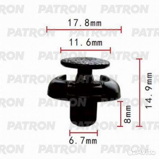 Patron P37-0008 Клипса пластмассовая Lexus, Toyota