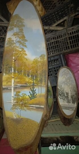 Картина на спиле дерева