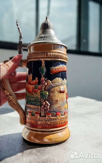 Пивная кружка с крышкой