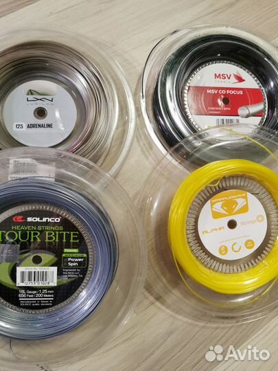 Струны Yonex, Solinco, Grapplesnake, MSV, Luxilon