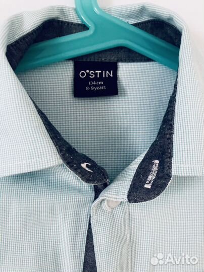 Рубашка школьная голубая Ostin