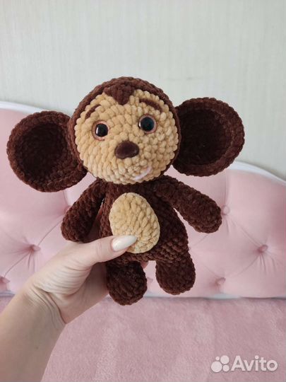 Мягкая игрушка чебурашка, вязаная