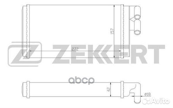 Радиатор отоп. Audi 100 II-IV 76- 200 I II 79