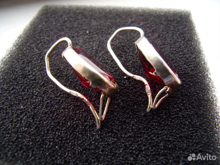 Серебряные серьги винтаж, СССР