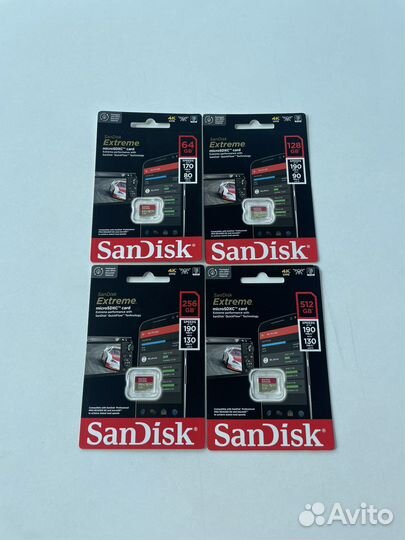 Карта памяти Sandisk Extreme 64/128/256/512 gb