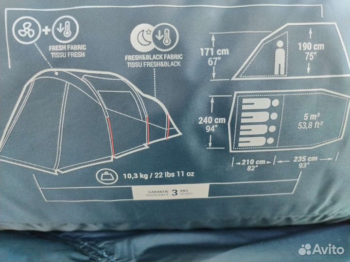 Палатка Quechua arpenaz 4.1 F&B 23 год модель