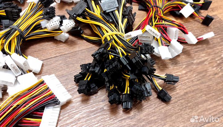 Переходники 6 Pin, 8 Pin, SATA, Molex, USB3, m2