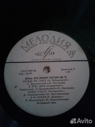 Пластинки СССР