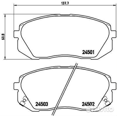 Передние тормозные колодки Brembo, P30039