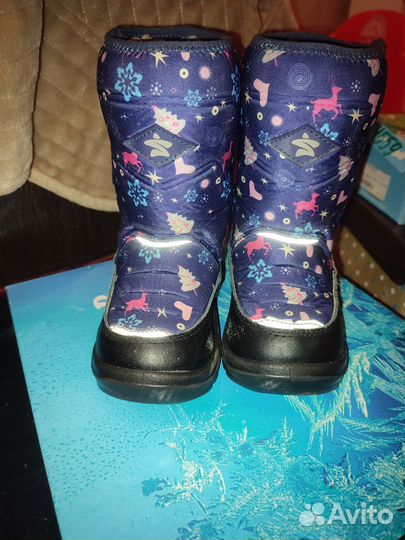 Зимние сапожки 2 пары для девочки 25 размер