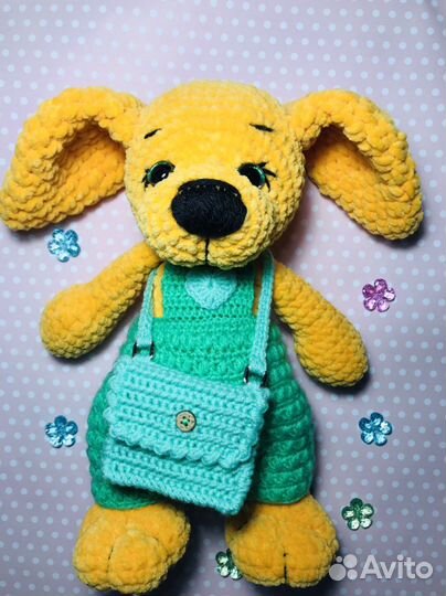 Игрушка собачка (щенок) с сумочкой