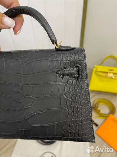 Сумка hermes kelly mini crocodile Mat