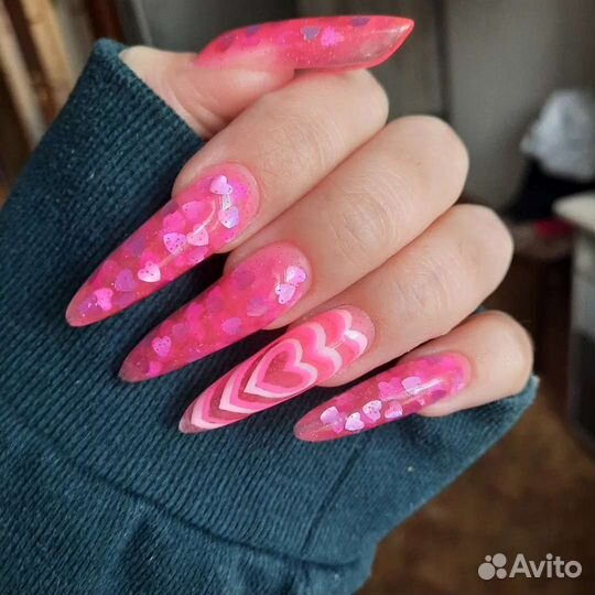 Маникюр на дому наращивание ногтей