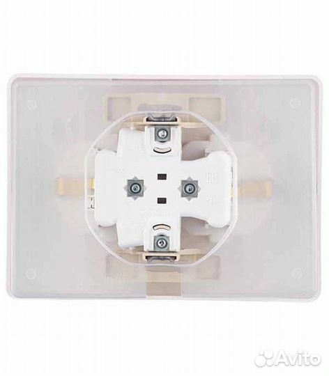 Розетка с рамкой blnrs441121 двойная скрытая устан