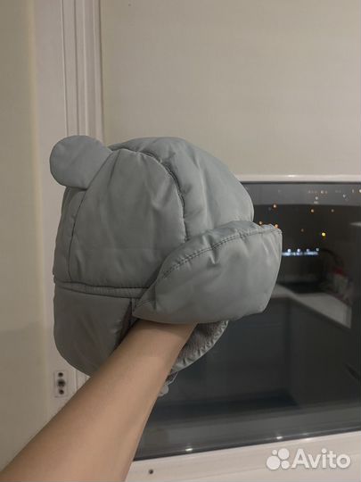 Шапка ушанка детская happy baby