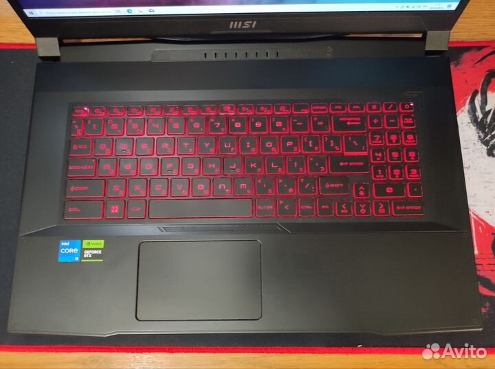 Ноутбук msi 17.3 core i5/16gb/rtx3050 144гц