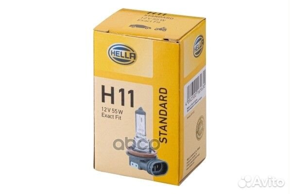 Лампа hella галогеновая H11 PGJ19-2 55W 8GH 008