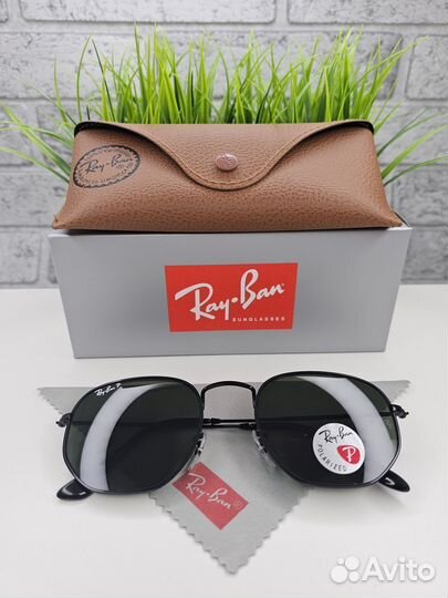 Очки Ray Ban Hexagonal 3548 Зеленые Поляризация