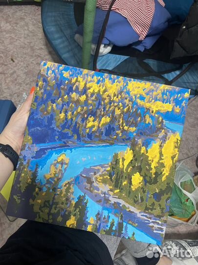 Картина по номерам раскрашенная