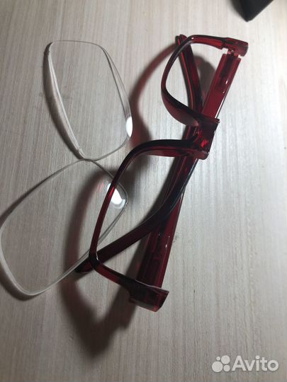 Очки красные без верхней оправы для Ризе