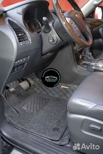 3Д ковры из экокожи для Infiniti QX 80