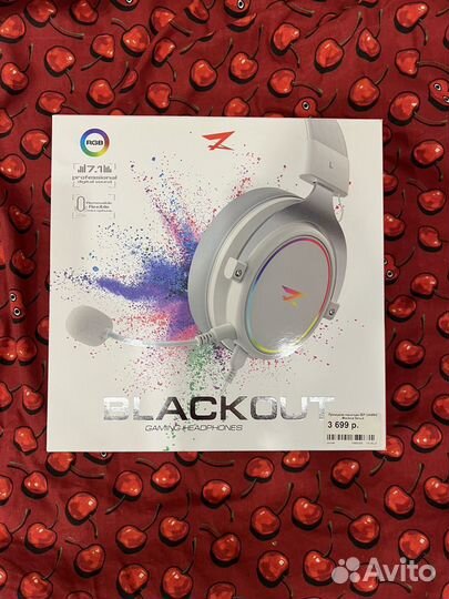 Наушники Zet gaming blackout белые