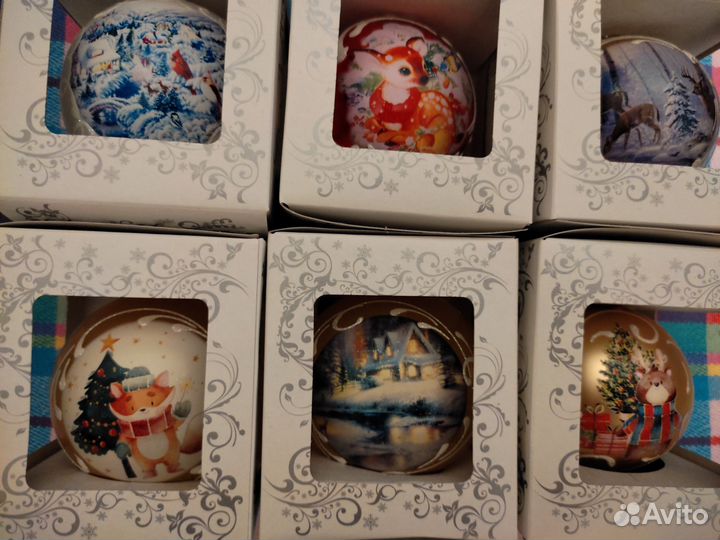 Шары ёлочные, 85м, стекло