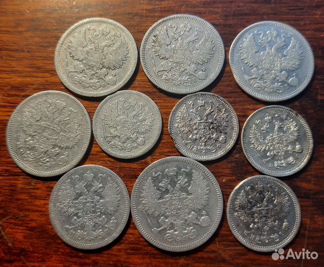 5 копеек 1836, сборный лот билона