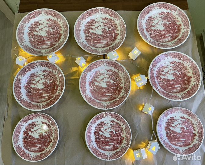 Тарелки Английская почта под винтаж новые